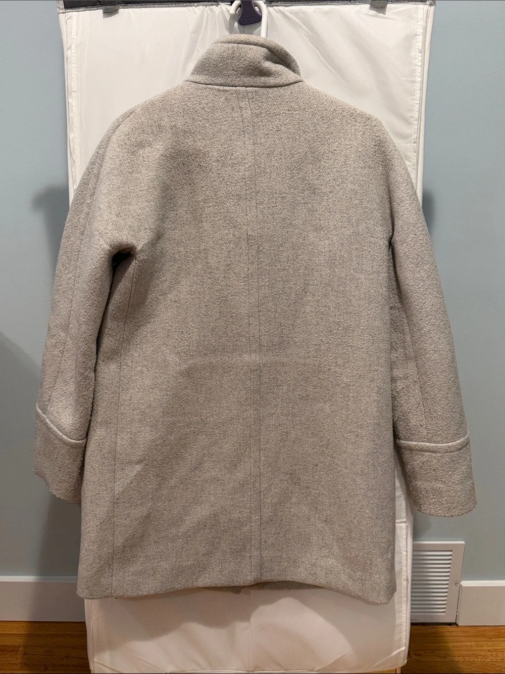 J. Crew Light Gray Wool-Blend Stand Collar Pea Coat - Picture 3 of 9